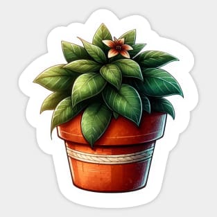 Watercolor plant sticker Sticker